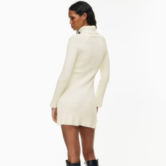 Aritzia Sunday Best Rhapsody Dress  birch cream sweater dress SZ medium - Picture 2 of 8